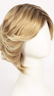 27T613S8  | Medium Natural Red-Gold Blonde and Pale Natural Gold Blonde Blend and Tipped, Shaded with Medium Brown