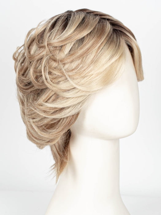 101/88/27S8 CATALINA BLONDE | Pale blonde with Pure White Natural Violet halo highlights, shaded medium brown 