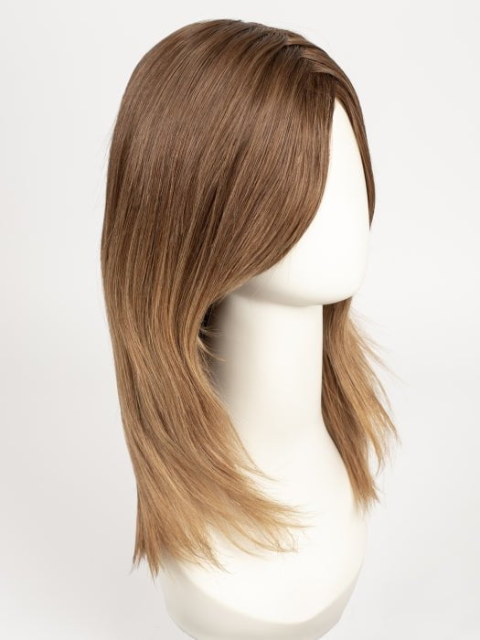 B8-27/30RO | Medium Natural Brown Roots to Midlengths, Medium Red-Gold Blonde Midlengths to Ends