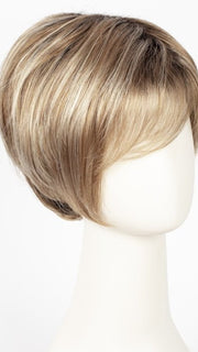 32F102S4 | Medium Red and Medium Red-Gold Blonde Blend with Pale Platinum Blonde Tips and Medium Red Nape, Shaded with Dark Brown