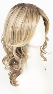 12FS8  | Light Gold Blonde and Pale Natural Blonde Blend, Shaded with Dark Brown