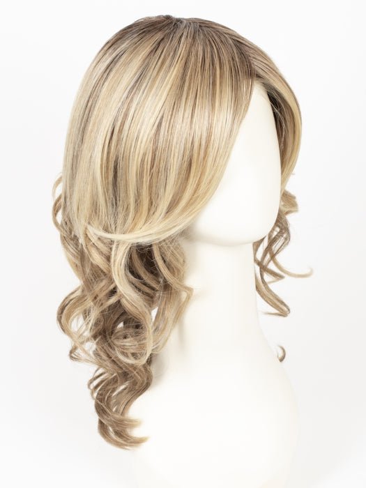 12FS8  | Light Gold Blonde and Pale Natural Blonde Blend, Shaded with Dark Brown
