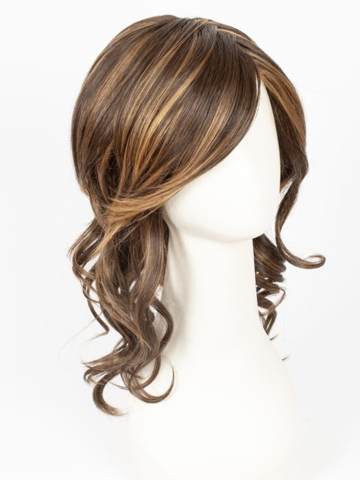 6F27 CARAMEL RIBBON  | Natural Gold Brown with Medium Red-Gold Blonde Highlights and Tips