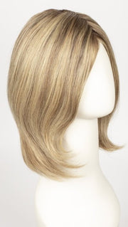 24BT18S8 SHADED MOCHA | Medium Natural Ash Blonde & Light Natural Gold Blonde Blend, Shaded with Medium Brown