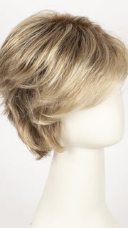 MONO JAZZ by Jon Renau in 12FS8 SHADED PRALINE | Light Gold Blonde and Pale Natural Blonde Blend, Shaded with Dark Brown
