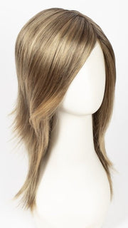 24BT18S8 | Medium Natural Ash and Light Natural Gold Blonde Blend, Shaded with Medium Brown