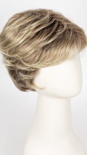 27T613S8 | Medium Natural Red-Gold Blonde and Pale Natural Gold Blonde Blend and Tipped, Shaded with Medium Brown