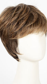 Color R829S+ = GLAZED HAZELNUT: A Medium Brown with Ginger highlights blended in the front and crown