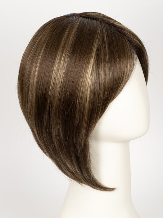 ICED-MOCHA-R | Rooted Dark Brown with Medium Brown Base Blended with Light Blonde Highlights