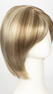 Color Creamy-Toffee = Dark with Light Platinum Blonde and Light Honey Blonde Highlights