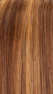 6F27 - Brown with Light Red Golden Blonde highlights & tips