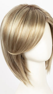 Color Creamy-Toffee R = Rooted Dark with Light Platinum Blonde and Light Honey Blonde 50/50 blend