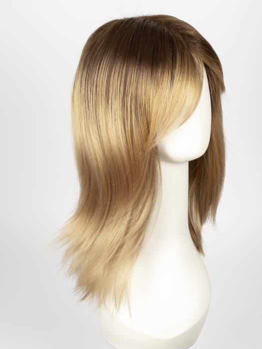 BANANA SPLIT LR | This is our most dramatic LR. The color shift is a bit more dramatic, but still universally wearable. The base is a slightly warmer brown that quickly shifts to a light golden blonde. I would best describe this color as a heavily rooted blonde.