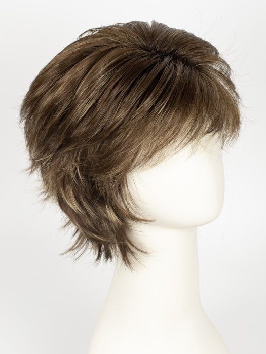 ICED MOCHA R | Dark Brown with Medium Brown Base Blended with Light Blonde highlights with Dark Brown roots
