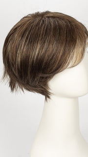 Color Almond-Rocka = Dark Golden Brown base color with Strawberry Blonde and Bright Cooper 50/50 blended highlights