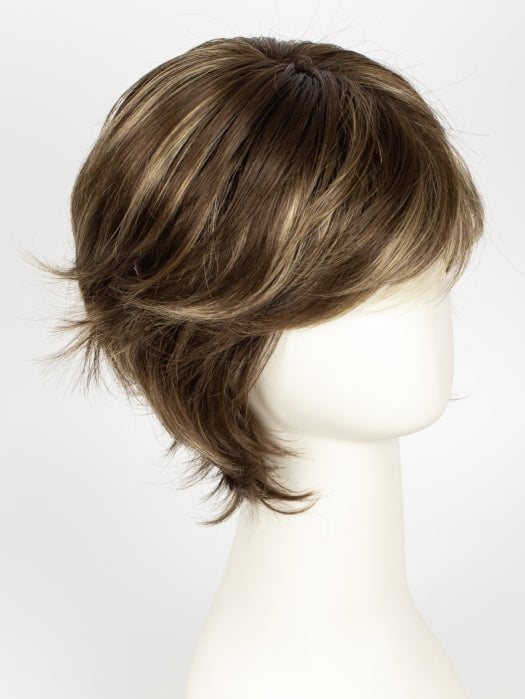 ICED MOCHA R | Rooted Dark Brown with Medium Brown Base Blended with Light Blonde Highlights