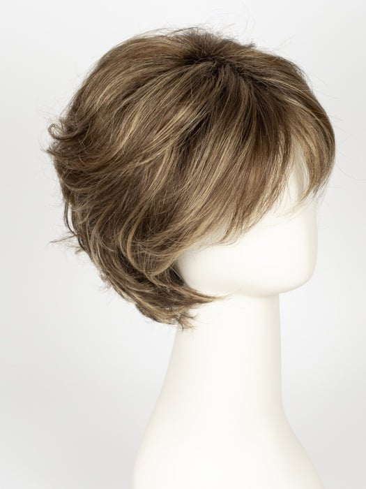 ICED MOCHA R | Dark Brown with Medium Brown Base Blended with Light Blonde highlights with Dark Brown roots
