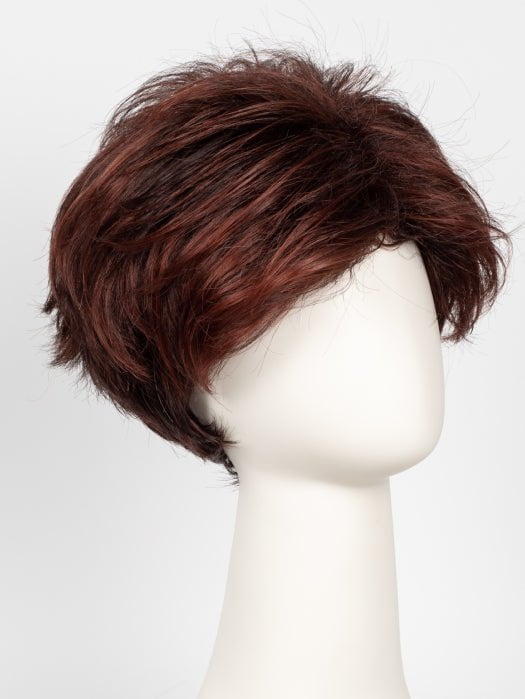 Color Burgundy-Rosa=Tipped: Black  w/ Bright Red Highlights