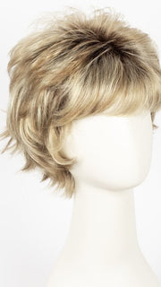 Color Creamy-Toffee R = Rooted Dark with Light Platinum Blonde and Light Honey Blonde 50/50 blend