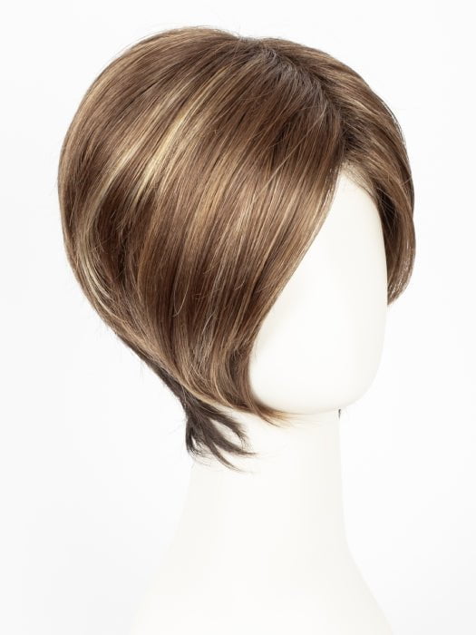 ALMOND SPICE R | Rooted Dark Brown with Medium Brown Base with Honey and Platinum Blonde Highlights