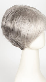 SILVER-STONE | Silver Medium Brown blend that transitions to more Silver then Medium Brown then to Silver Bangs