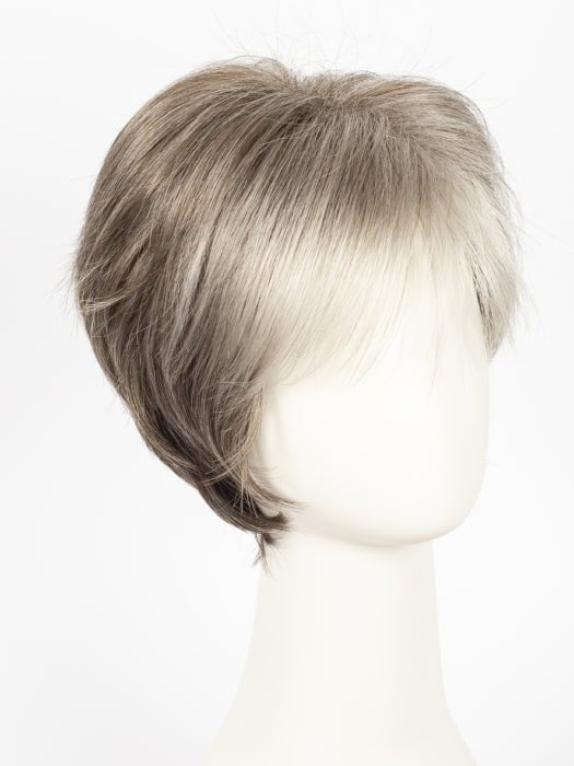SANDY-SILVER | Medium Brown Transitionally Blending to Silver and Dramatic Silver Bangs