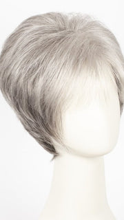 SILVER-STONE | Silver Medium Brown blend that transitions to more Silver then Medium Brown then to Silver Bangs