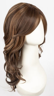 P4/27/30 | PIANO (P) - Chunky, side - by - side streaks of contrasting colors - Medium Dark Brown + Light Auburn + Medium Auburn