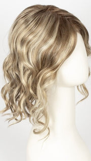 12FS12 MALIBU BLONDE | Light Gold Brown, Light Natural Gold Blonde, and Pale Natural Gold-Blonde Blend, Shaded with Light Gold Brown