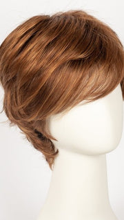 SAFRAN-RED-ROOTED | Dark Copper Red, Copper Red, and Light Copper Red Blend with Dark Auburn Roots