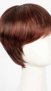 HOT-CHILLI-ROOTED | Bright Copper Red and Medium Burgundy Red Blend with Medium to Dark Brown Roots