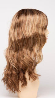GOLDEN NUTMEG | Medium Brown roots with overall Warm Cinnamon base and Golden Blonde highlights