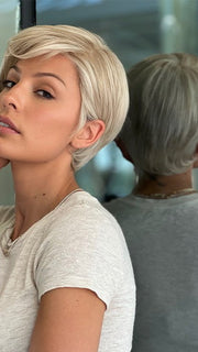 ADVANCED FRENCH by RAQUEL WELCH | STYLED SLEEK in RL19/23 BISCUIT | Light Ash Blonde Evenly Blended with Cool Platinum Blonde