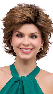 ALYSSA by Envy in CINNAMON TOFFEE | Neutral to Warm Light Brown with Dark Brown Roots
