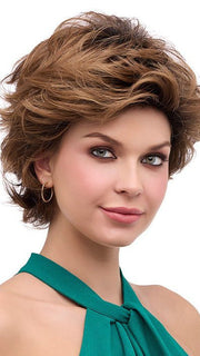 ALYSSA by Envy in CINNAMON TOFFEE | Neutral to Warm Light Brown with Dark Brown Roots