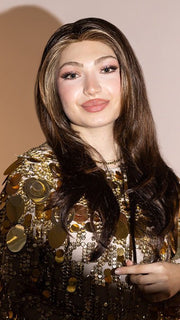 Maha wearing ANGELICA by NORIKO in CHOCOLATE SWIRL