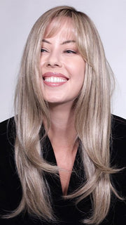 SHAKEN OATMILK BLONDE R | A Medium and Light Brown Base with Cool and Neutral Blonde, and Light Blonde Highlights with a Medium Brown Root