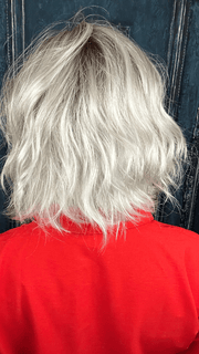 Mel B. @mels.be.ageless wearing ESPRIT by ELLEN WILLE in color SILVER-BLONDE-ROOTED 60.1001.24 | Pure Silver White Blended with Light Ash Blonde