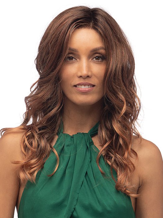 BLAZE by Estetica in COPPER-SUNSET | Chestnut Brown with Vibrant Copper Red Highlights and Subtle Auburn Tipped Ends PPC MAIN IMAGE