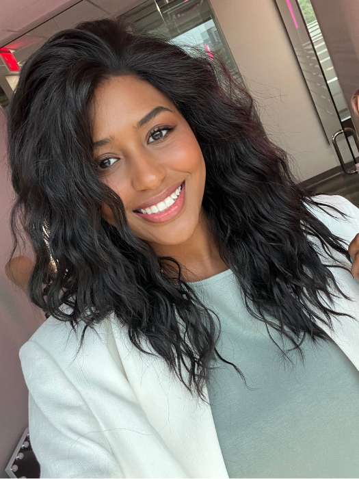 Model is wearing Orlando-V by Vivica Fox in color 2 | Dark Brown
