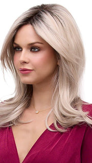 BOBBI by Envy in SILKY BEIGE | Light Platinum Blonde with Dark Brown Roots