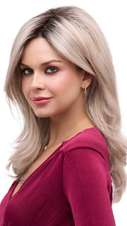 BOBBI by Envy in SILKY BEIGE | Light Platinum Blonde with Dark Brown Roots
