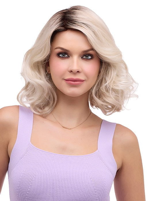 BRITTANEY by Envy in PLATINUM SHADOW | Light Blonde with Dark Roots