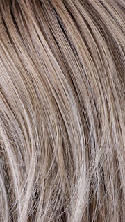 BUTTERCAKE BLONDE-R | A neutral-warm blonde blend featuring light brown, ash, and lightest blonde tones with natural-looking darker roots for added depth and realism.