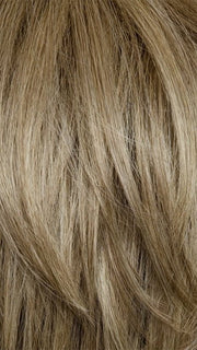 BUTTERCREAM BLONDE | White Blond Base with Subtle Warm Brown Highlights and a Medium-Brown Root.
