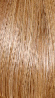 CARAMEL BLONDE R | Light Brown Rooted, with a blend of Light Gold Blonde, hint of Strawberry Blonde and Light Auburn with the balance of Cool, Light Blonde Highlights.
