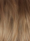 CHAMPAGNE-SUNSET | Dark/medium multi-tonal blond with textured honey, ash, and golden hues and chocolate brown roots