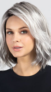 CHARLOTTE by Envy in STERLING SHADOW | Medium Salt-and-Pepper Grey with Darker Brown Roots