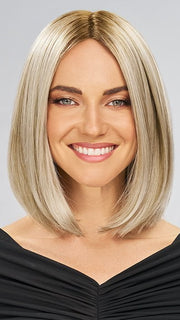 CLEMENTINE by Jon Renau in FS17/101S18 PALM SPRINGS BLONDE | Light Ash Blonde with Pure White Natural Violet Bold Highlights, Shaded with Dark Natural Ash Blonde