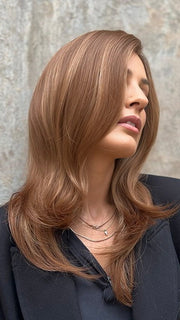 30A27S4 SHADED PEACH | Medium Natural Red & Medium Red-Gold Blonde Blend, Shaded with Dark Brown